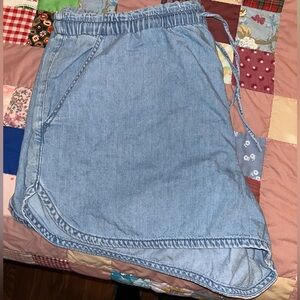 American Eagle Outfitters Asymmetrical Light Blue Skirt